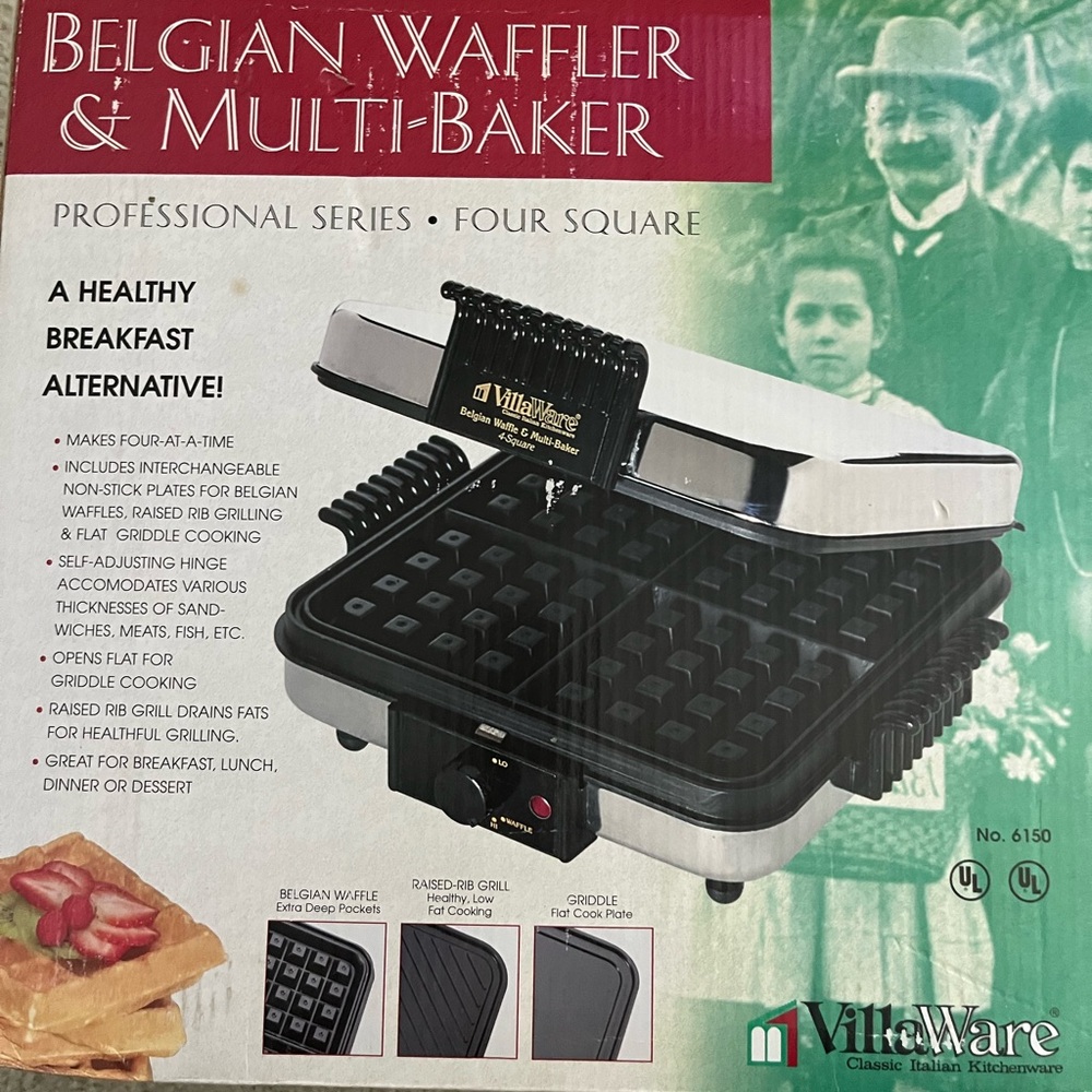 VillaWare Belgian Waffle Maker and Multi Baker
